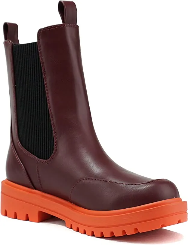 Ankle Chelsea Biker Boots Grotto by Soda
