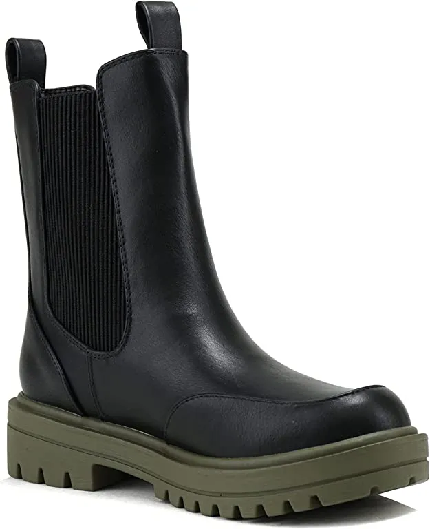 Ankle Chelsea Biker Boots Grotto by Soda