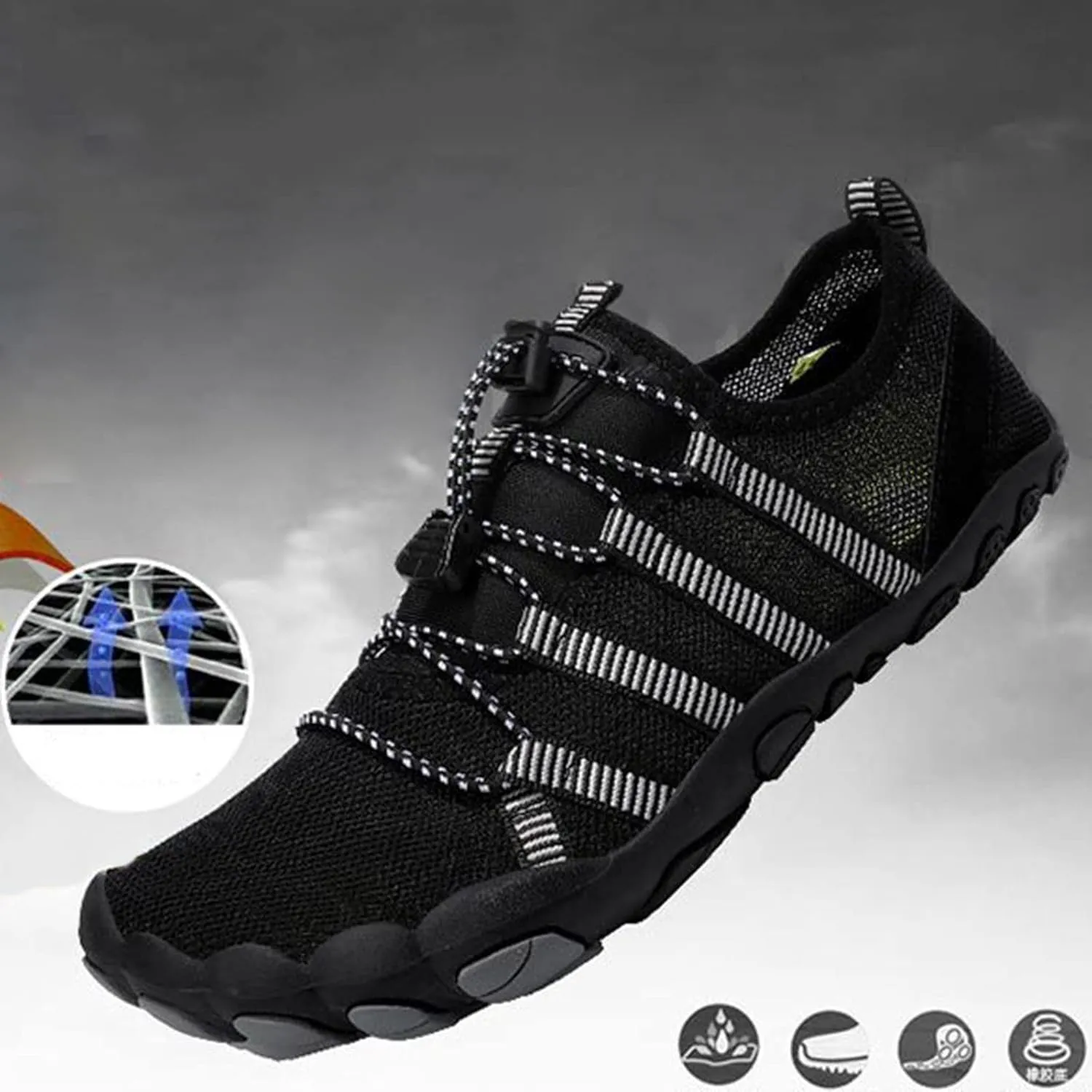 Barefoot Water Shoes Men Size 13 Barefoot Aqua Yoga Socks Quick Dry Hiking Water Shoe Extra Wide Water Shoes for Women Zero Drop Shoes for Beach Swim Surf Water Sport