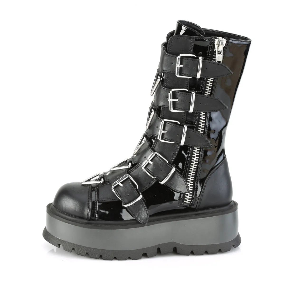 Buckle-up Mid-Calf Boot with 2-inch platform SLACKER-160