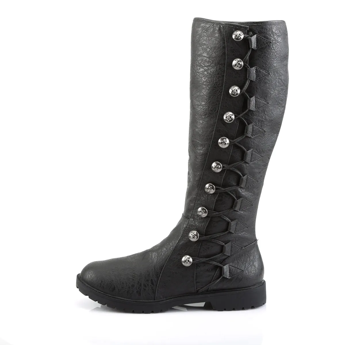 Button Lace-up Men's Knee Boots GOTHAM-109