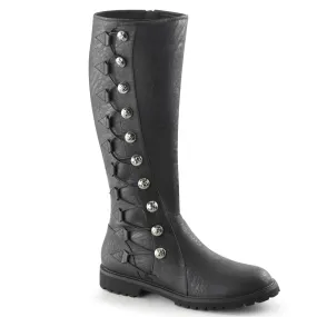 Button Lace-up Men's Knee Boots GOTHAM-109