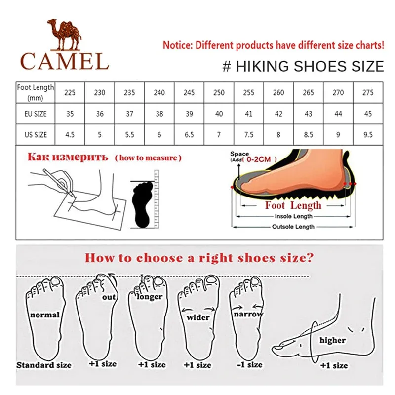 CAMEL Outdoor Men Hiking Shoes Trekking Non slip Wear resistant