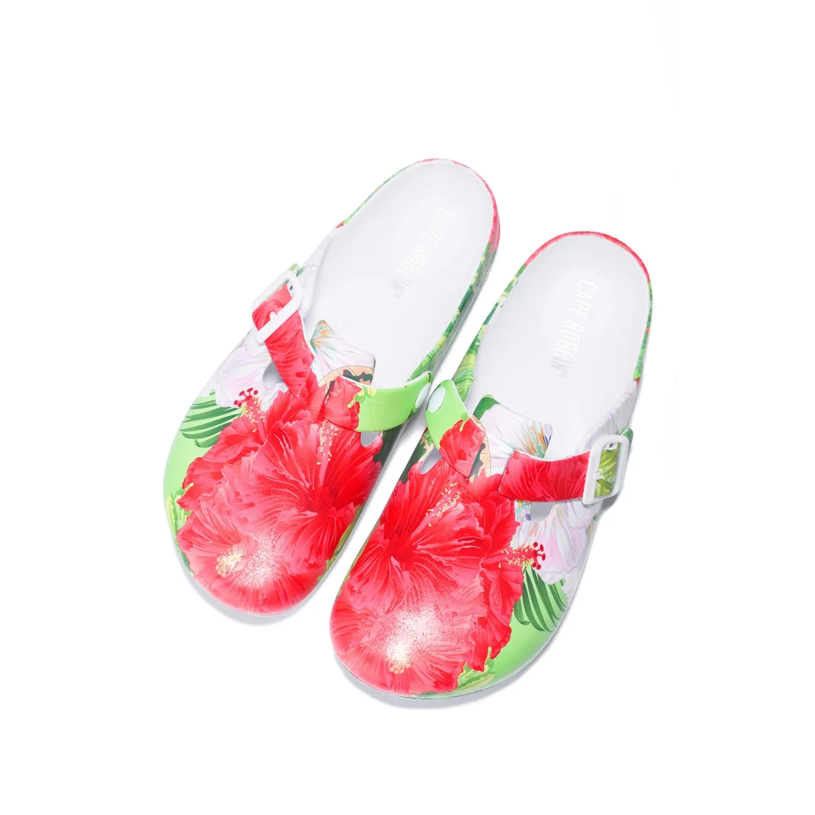Cape Robbin Koosh Multi Color Floral Comfort Garden Mules Slip On Rubber Slide
