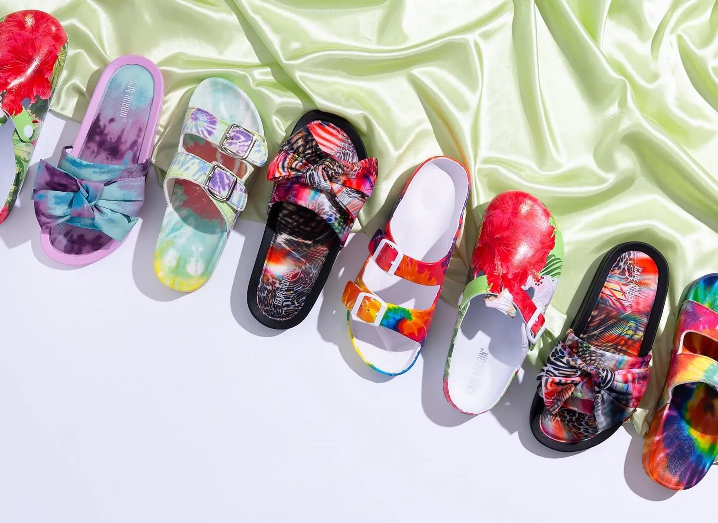 Cape Robbin Koosh Multi Color Floral Comfort Garden Mules Slip On Rubber Slide
