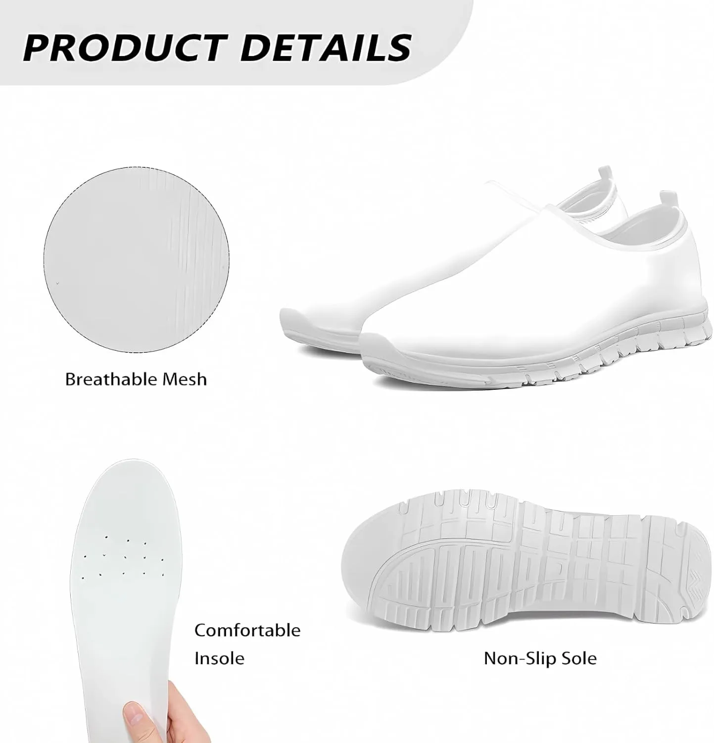 Casual Sneakers for Women Women's Slip on Shoes Casual Sneakers Loafers Low Top Running Shoes for Daily Walking
