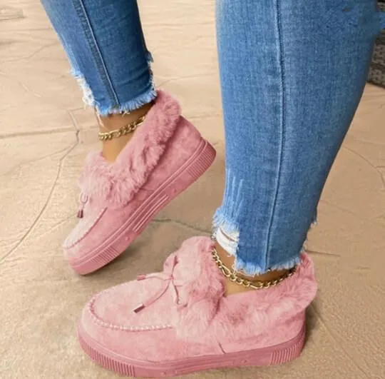 Casual Solid Color Round Warm Shoes