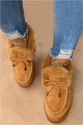 Casual Solid Color Round Warm Shoes