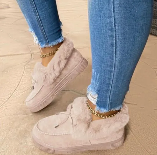 Casual Solid Color Round Warm Shoes
