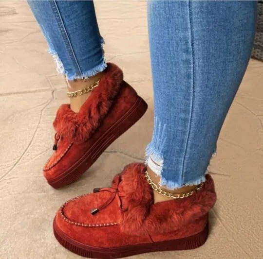Casual Solid Color Round Warm Shoes