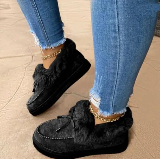 Casual Solid Color Round Warm Shoes