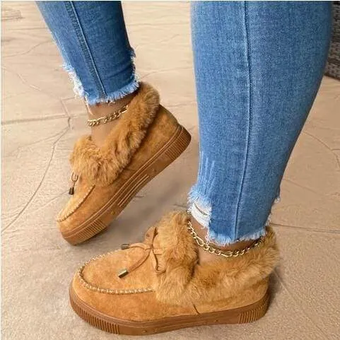 Casual Solid Color Round Warm Shoes