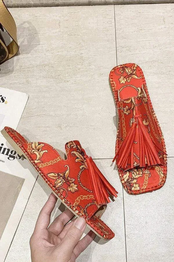 Casual Street Tassel Square Shoes