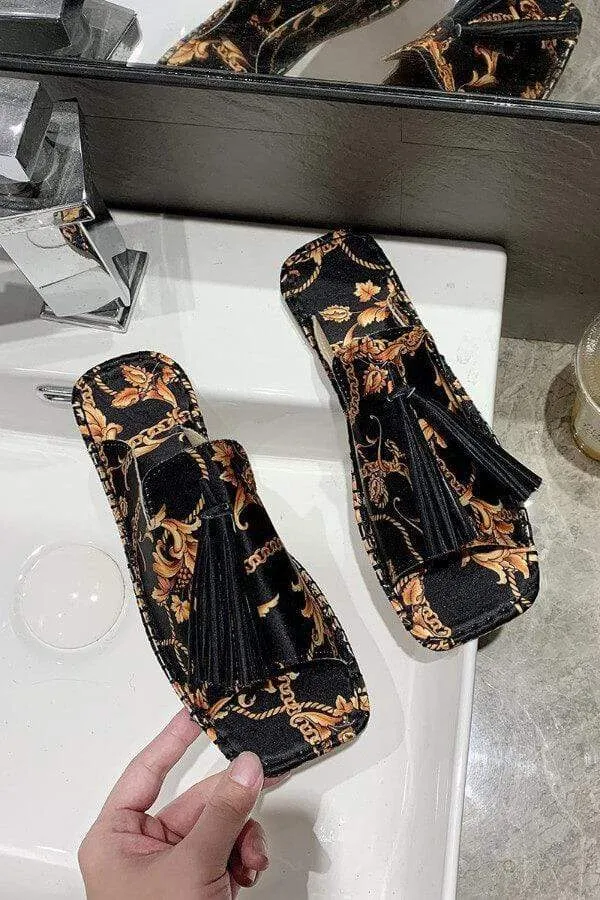 Casual Street Tassel Square Shoes