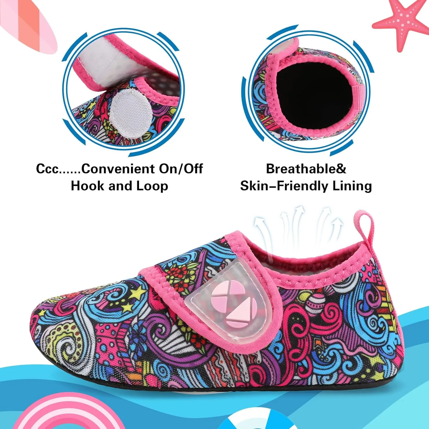 Centipede Demon Kids Water Shoes Boys Girls Breathable Swim Pool Shoes Quick Dry Toddler Aqua Socks Barefoot Beach Sandals for Outdoor Water Sports Little/Big Kids