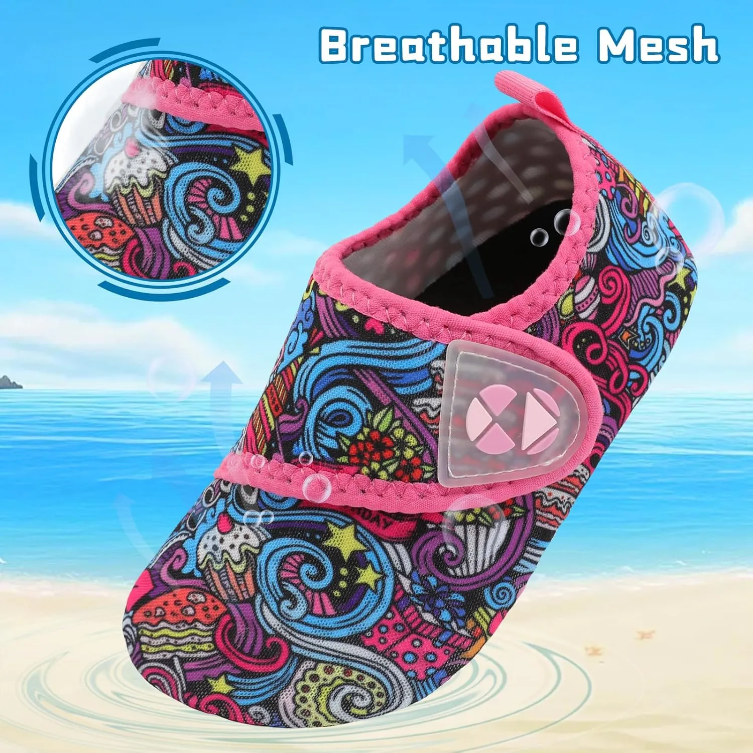 Centipede Demon Kids Water Shoes Boys Girls Breathable Swim Pool Shoes Quick Dry Toddler Aqua Socks Barefoot Beach Sandals for Outdoor Water Sports Little/Big Kids