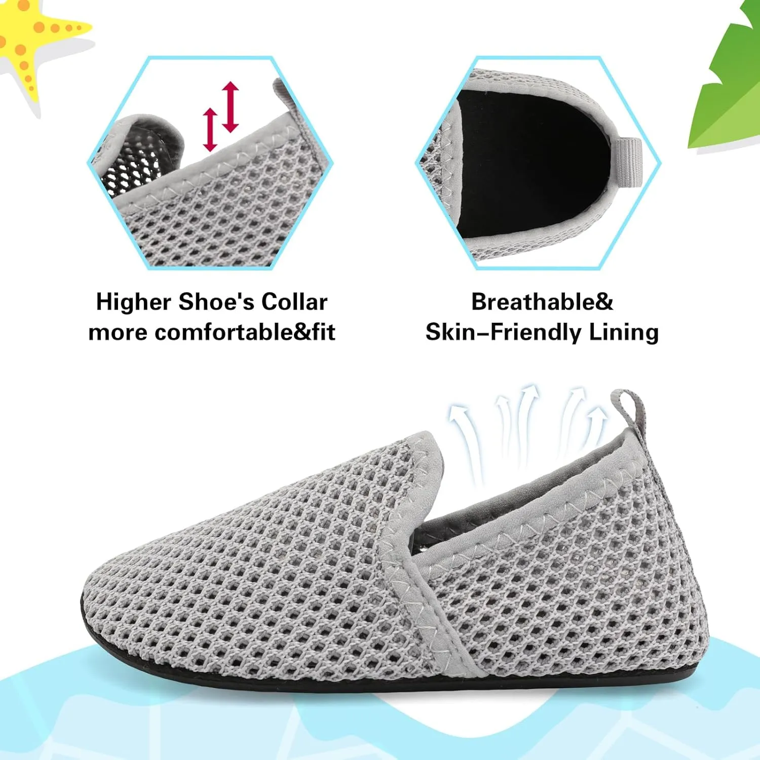 Centipede Demon Toddler Water Shoes for Girls Boys Kids Baby Beach Swim Aqua Socks Quick Dry Summer Sandals for Pool Outdoor Sports Barefoot Sock Shoe Rubber Soles Slippers