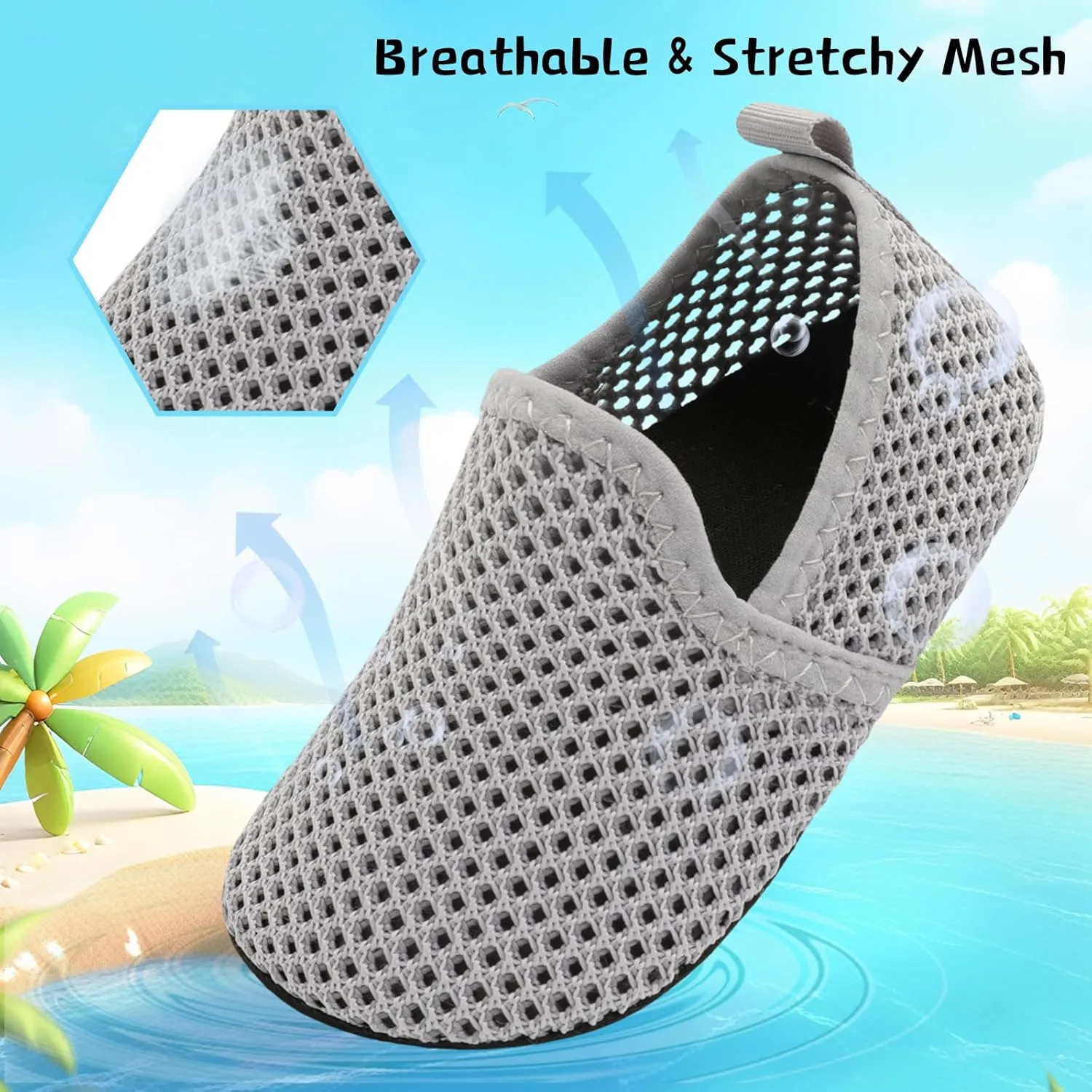 Centipede Demon Toddler Water Shoes for Girls Boys Kids Baby Beach Swim Aqua Socks Quick Dry Summer Sandals for Pool Outdoor Sports Barefoot Sock Shoe Rubber Soles Slippers