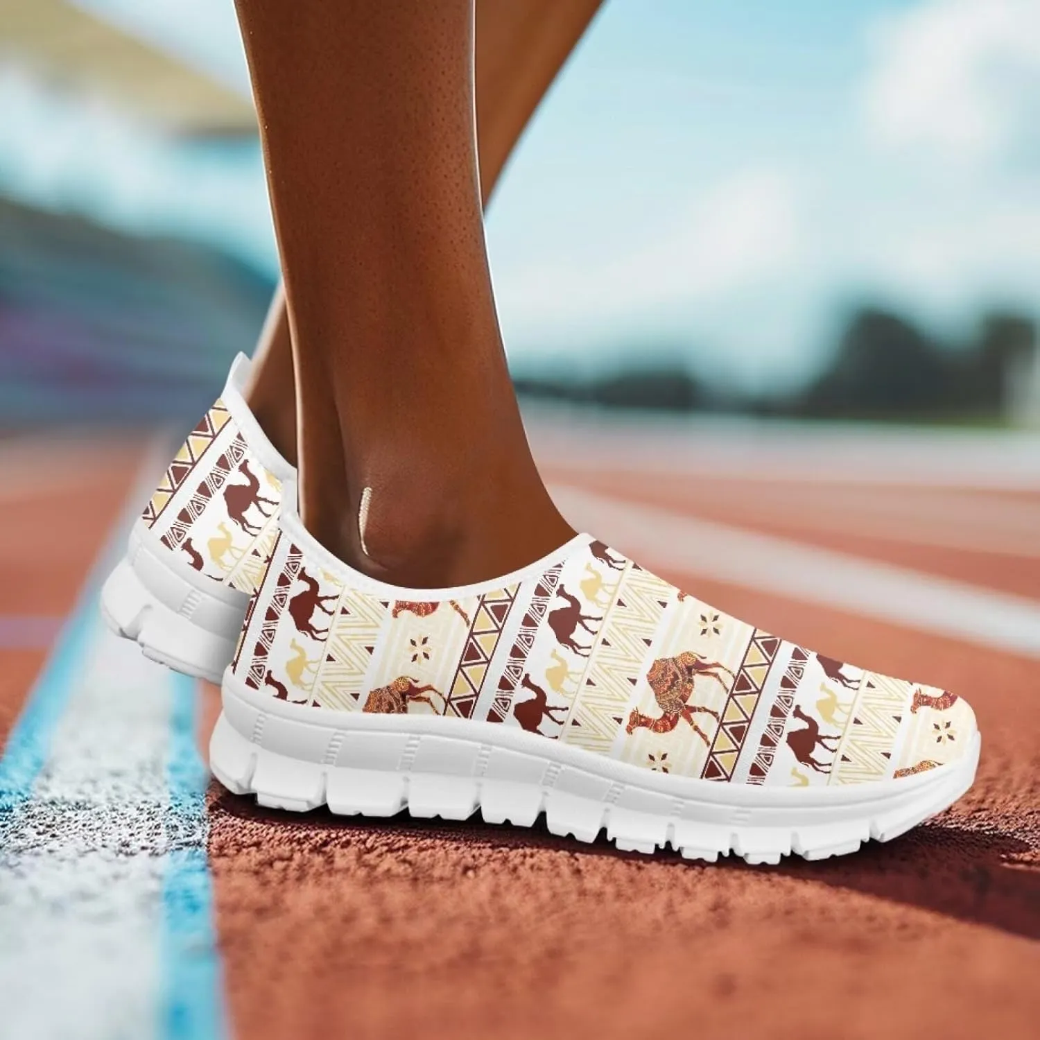 Coloranimal Flats for Women Walking Shoes Casual Flats Comfortable Travel Shoes Women's Road Runnning Shoes Casual Womens Footwear