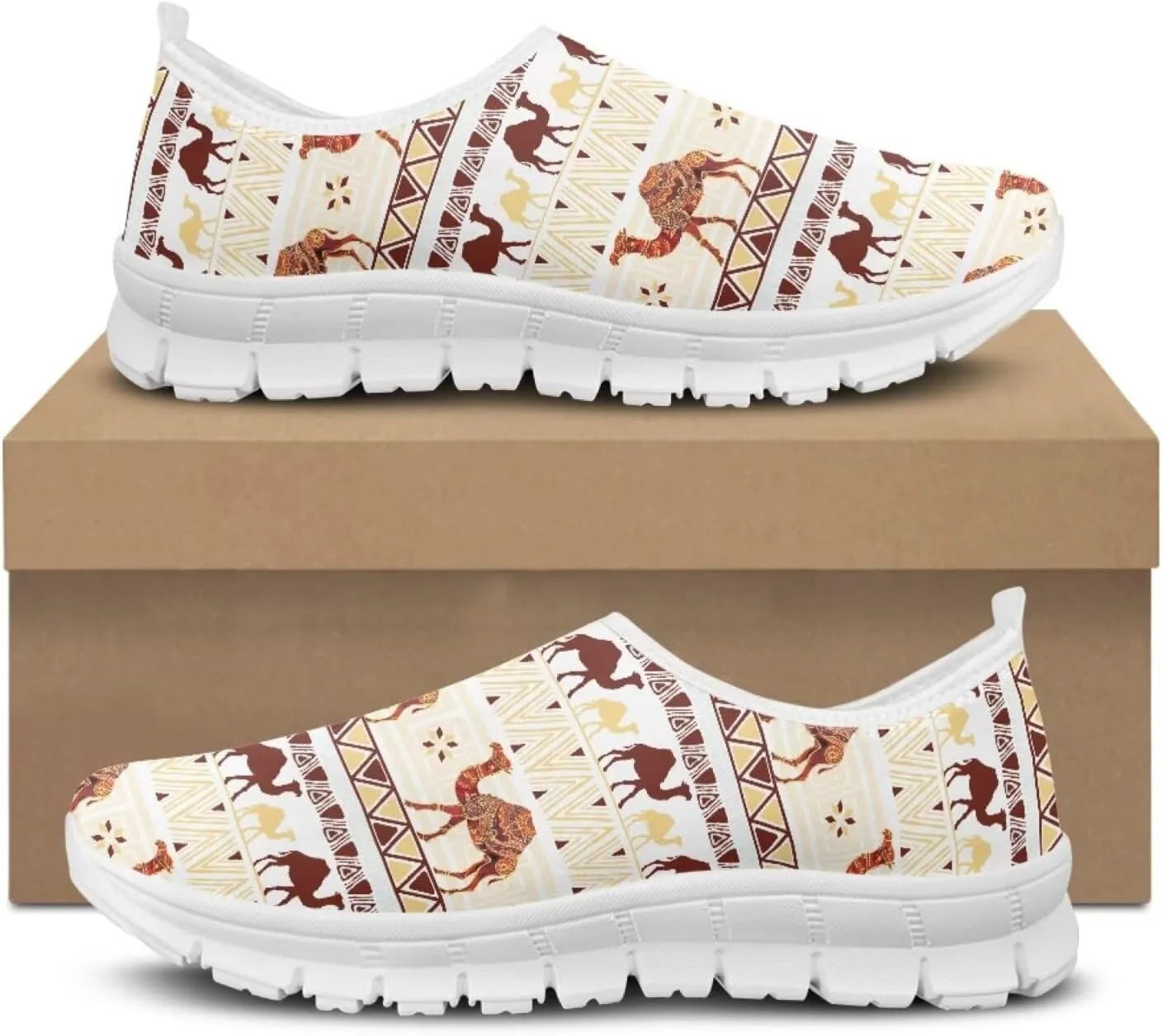 Coloranimal Flats for Women Walking Shoes Casual Flats Comfortable Travel Shoes Women's Road Runnning Shoes Casual Womens Footwear