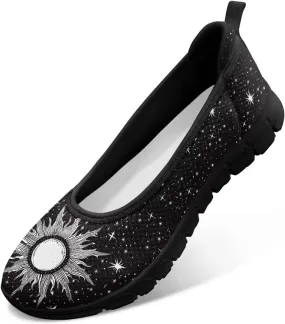 Doojoayie Art Casual Slip On Shoes for Ladies Flat Shoes Comfort for Dalil Casual