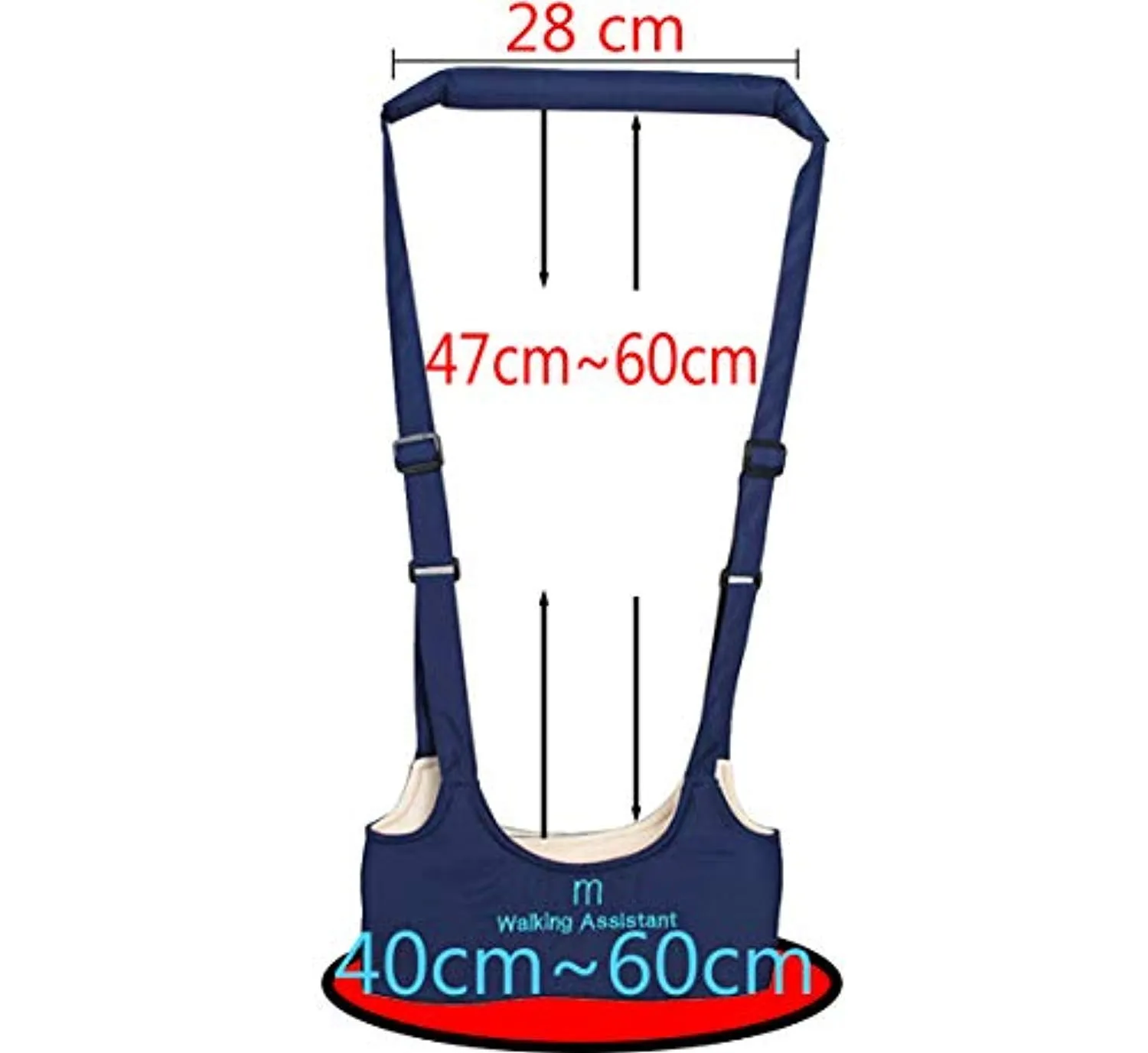 Electomania Baby Safety Harness Belt Walking Assistant, Adjustable Shoulder & Chest Support Walker (Blue)(Applicable Age: 6-24 Months)(M)