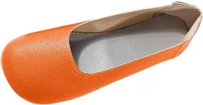 Flat Shoes for Women Round Toe Casual Loafers Comfortable Work Slip-on Shoe Lightweight Glove Ballet Flats Summer Dressy Non Slip Sandals Nurse Work Walking Sandals