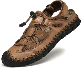 GeRRiT Mens Outdoor Casual Sandals Slippers Lightweight Anti-slip Sports Water Water Shoes Breathable Men's Sandals Fashion Hundred Sports Walking Shoes
