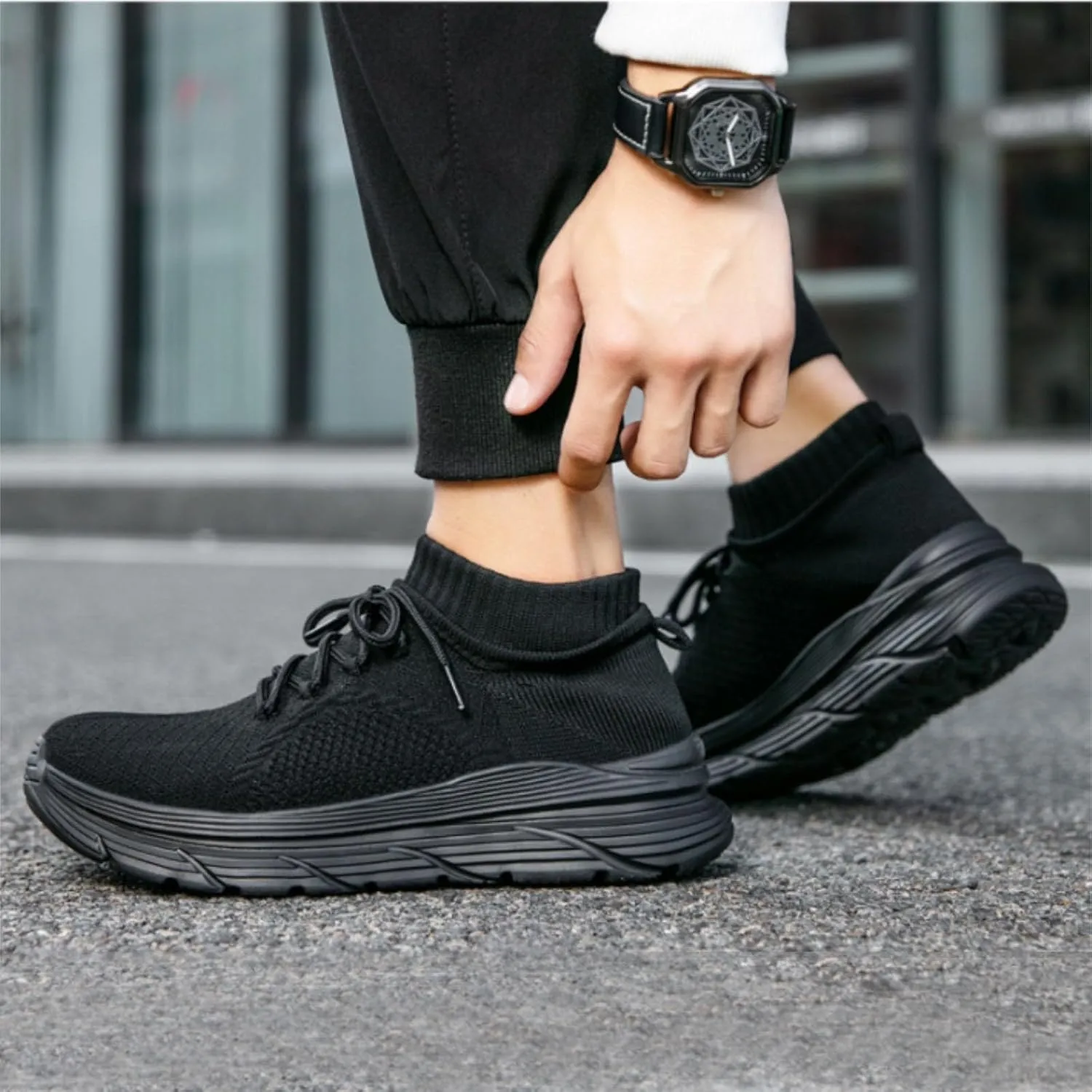 Mens Dress Shoes Casual Oxfords Shoes Knit Lightweight Non Slip Work Shoes Women Fashion Men's Casual Dress Shoes Shoes Sneakers White Tennis Shoe Loafers Casual Slip On