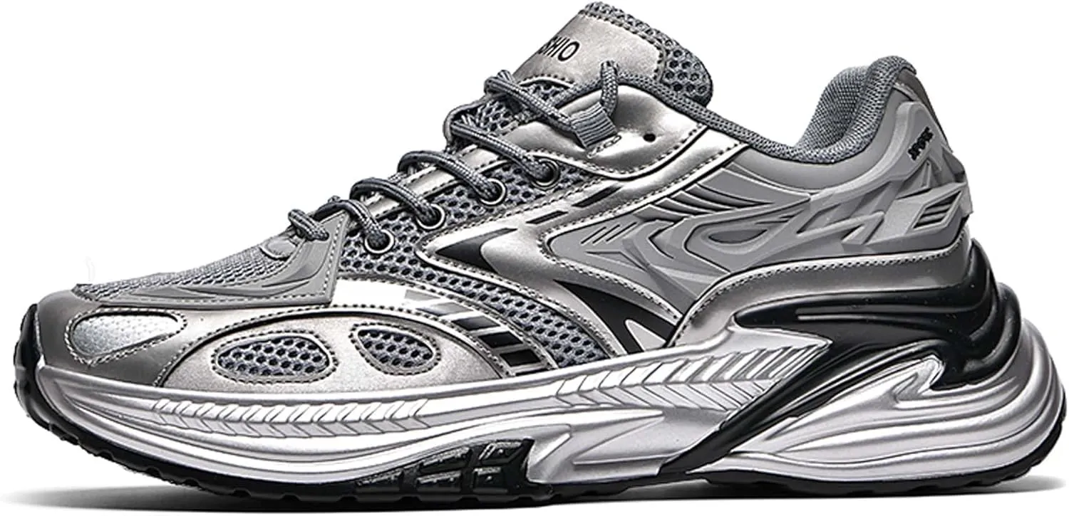 Men's Fashion Sneakers Breathable High Top Casual Walking Shoes Women's Walking Running Shoes Street Trend Thick Bottom Sports Walking Casual Shoes