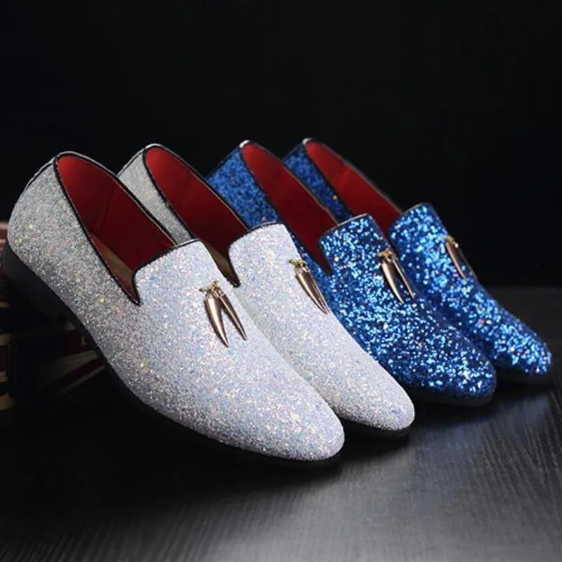 Men's Glitter Formal Loafer Shoes