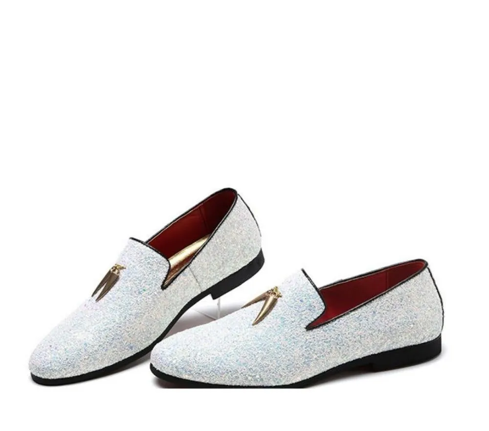 Men's Glitter Formal Loafer Shoes