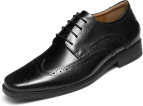 Mens Leather Oxford Shoes Formal Lace up Dress Shoes