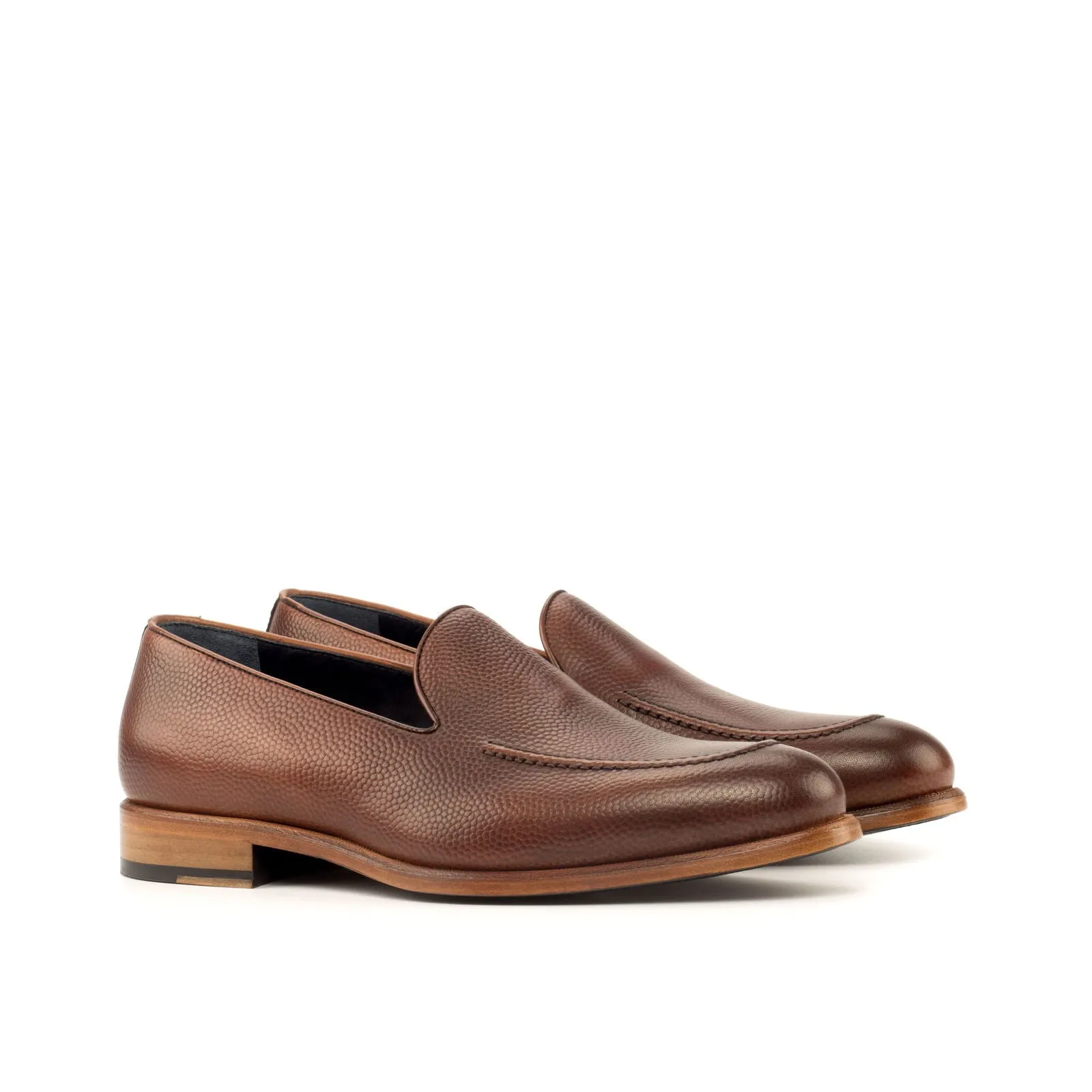 Men's Loafer Leather Shoes Wide Plus Size Brown Dark Brown 3792