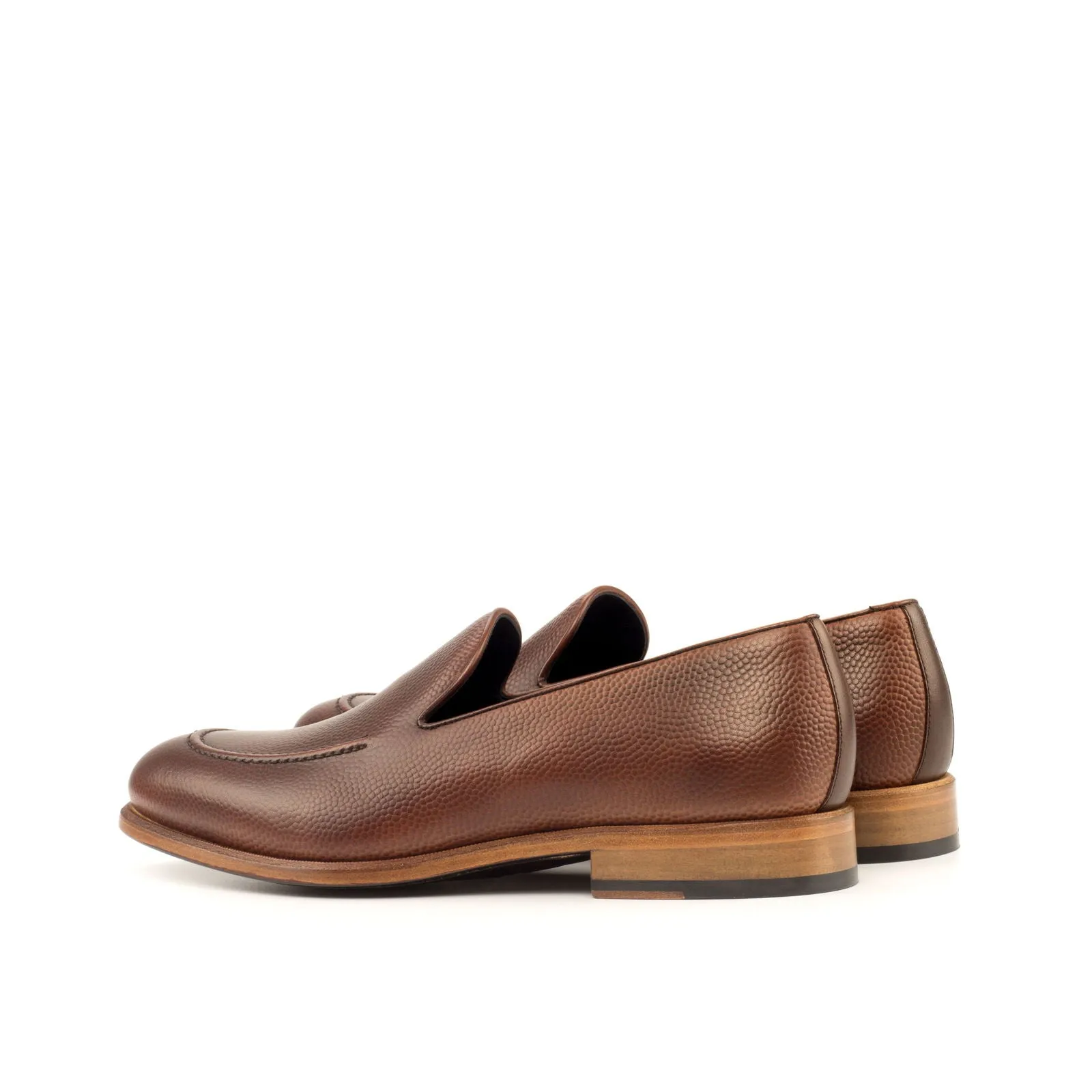 Men's Loafer Leather Shoes Wide Plus Size Brown Dark Brown 3792