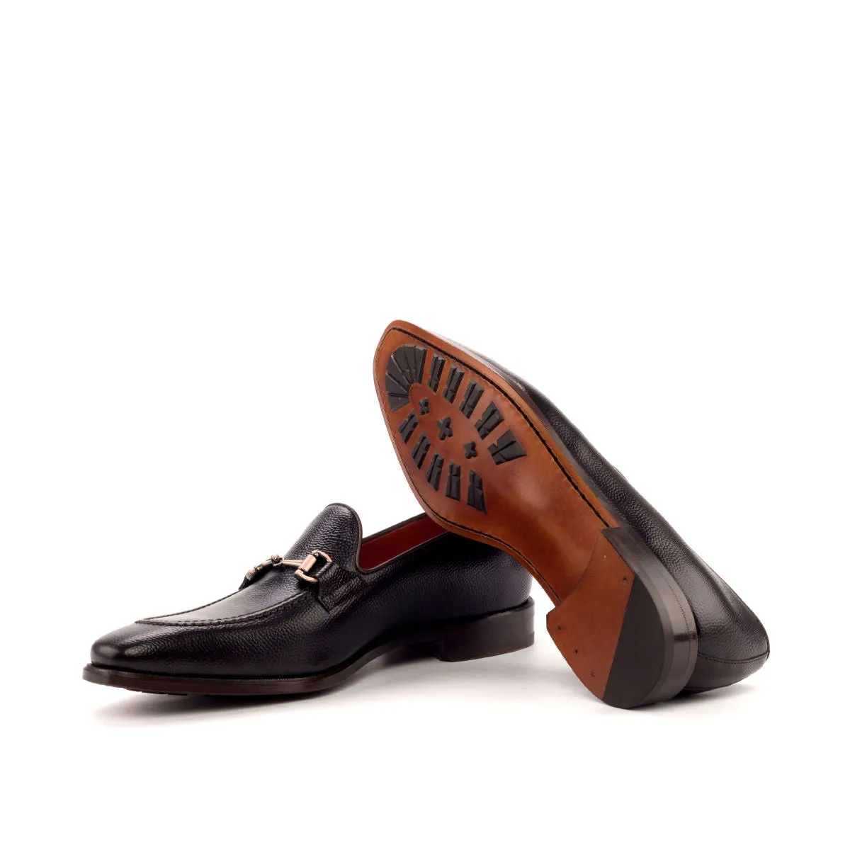 Men's Loafer Leather Shoes Wide Plus Size Dark Brown 2738