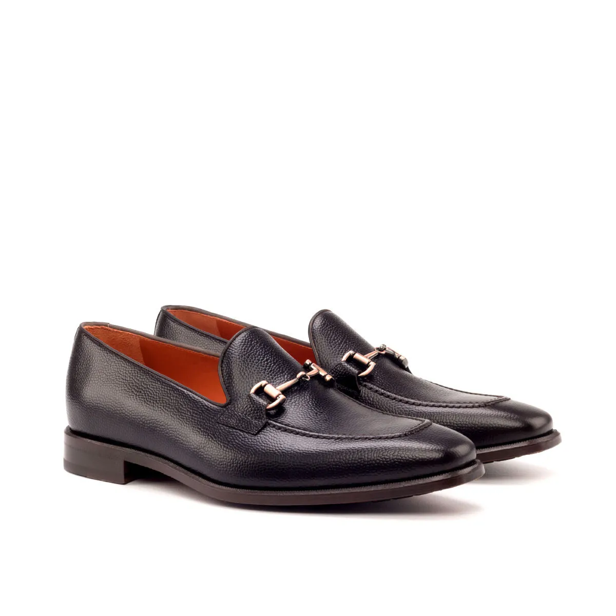 Men's Loafer Leather Shoes Wide Plus Size Dark Brown 2738