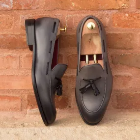 Men's Loafer Leather Shoes Wide Plus Size Grey Black 2788