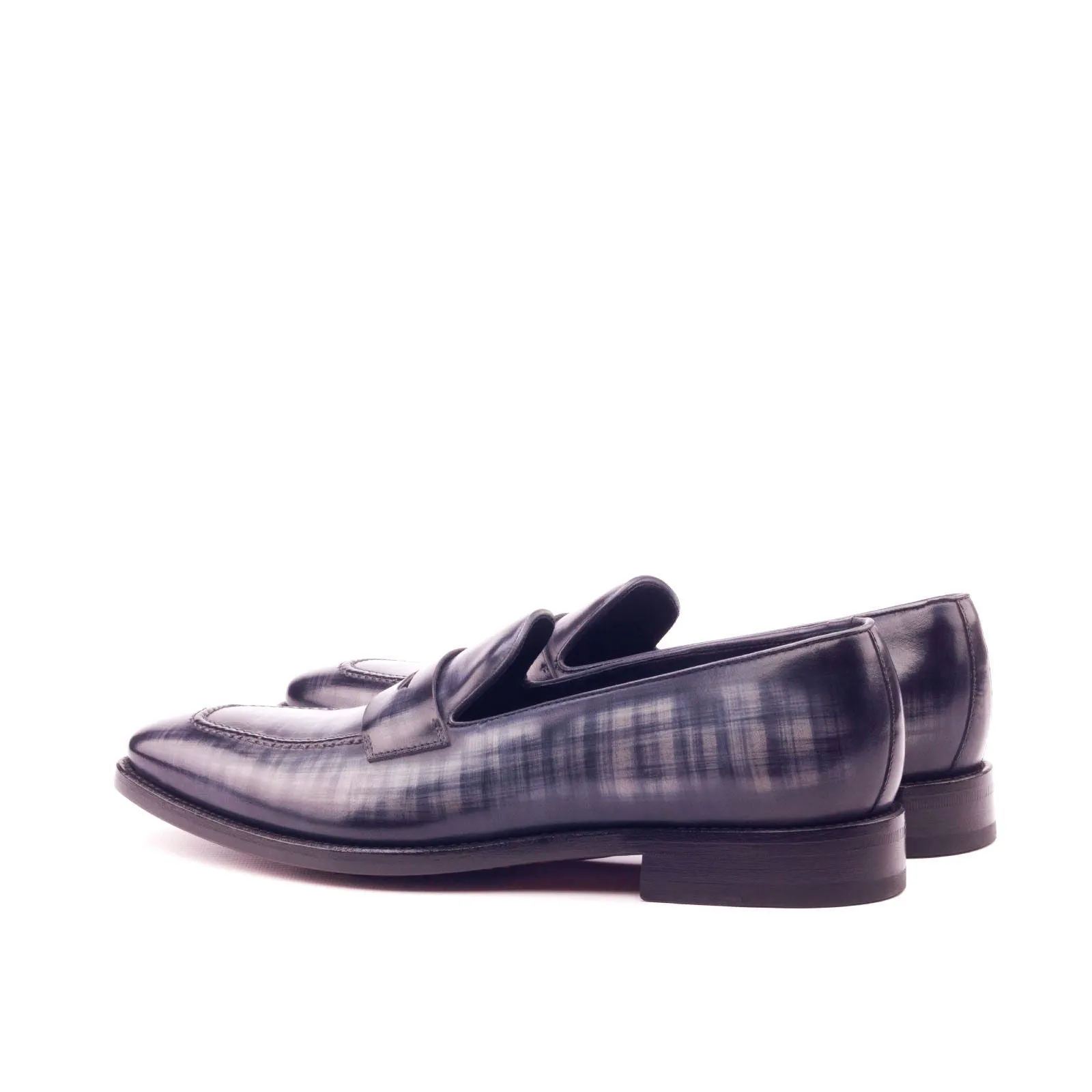 Men's Loafer Shoes Patina Leather Wide Plus Size Grey 3034