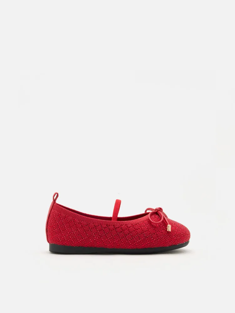 Mini Brooke Crystal Grid Flyknit Flats
