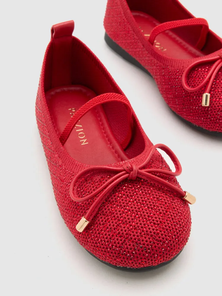 Mini Brooke Crystal Grid Flyknit Flats