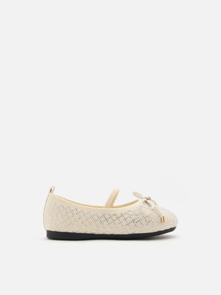 Mini Brooke Crystal Grid Flyknit Flats