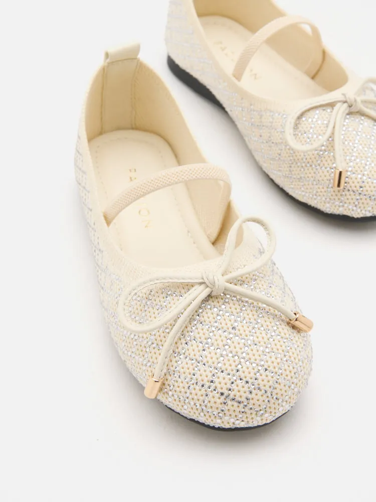 Mini Brooke Crystal Grid Flyknit Flats