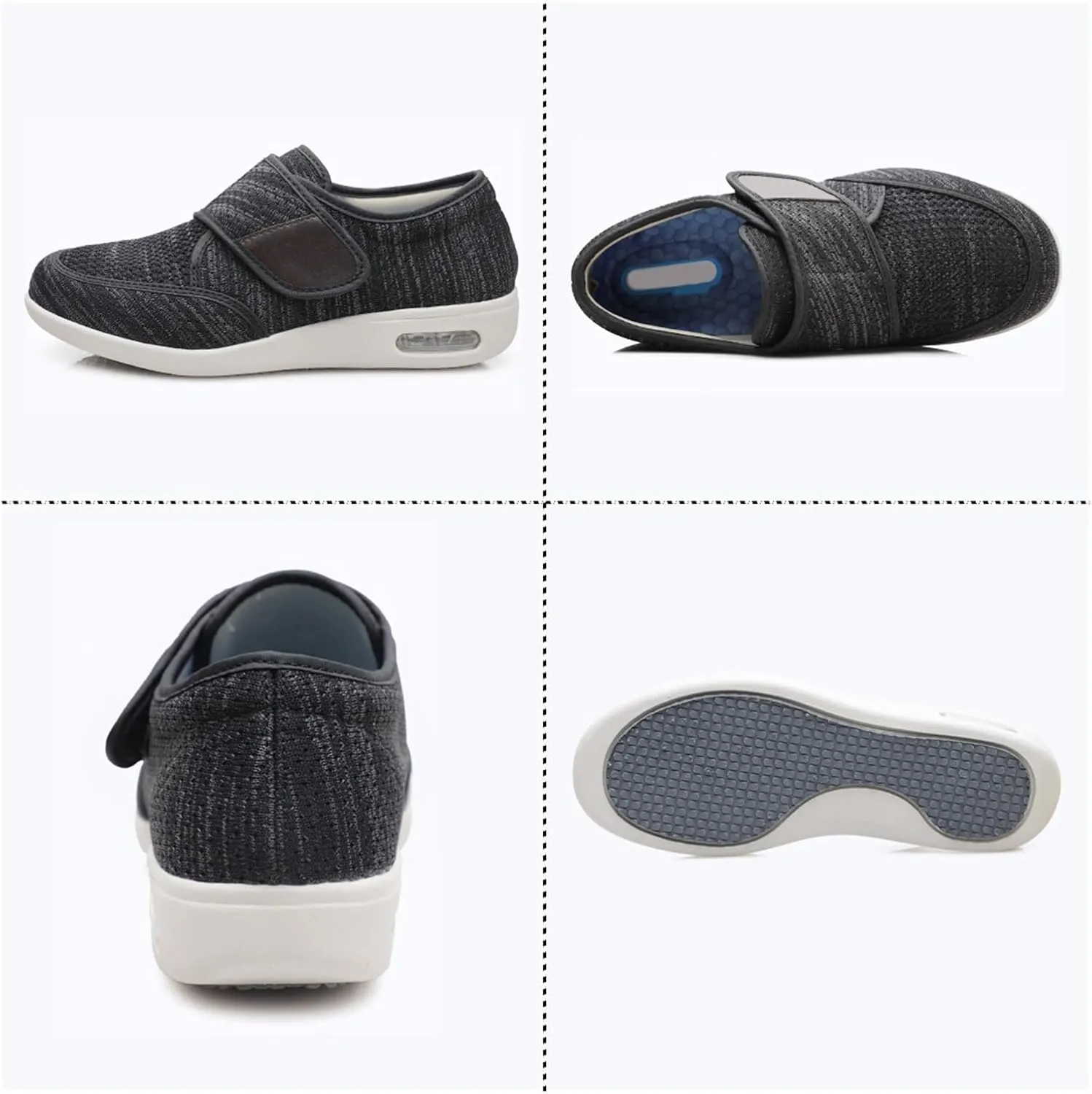 Orthopedic Casual Shoes, Swollen Feet Walking Edema Sneakers Lightweight Portable Breathable Plus Size Casual Air Cushion Trainers