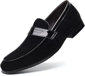 Santimon Men's Suede Penny Moccasins Loafers Comfort Leather Lightweight Classic Slip-On Casual Formal Boat Formal Dress Driving Shoes