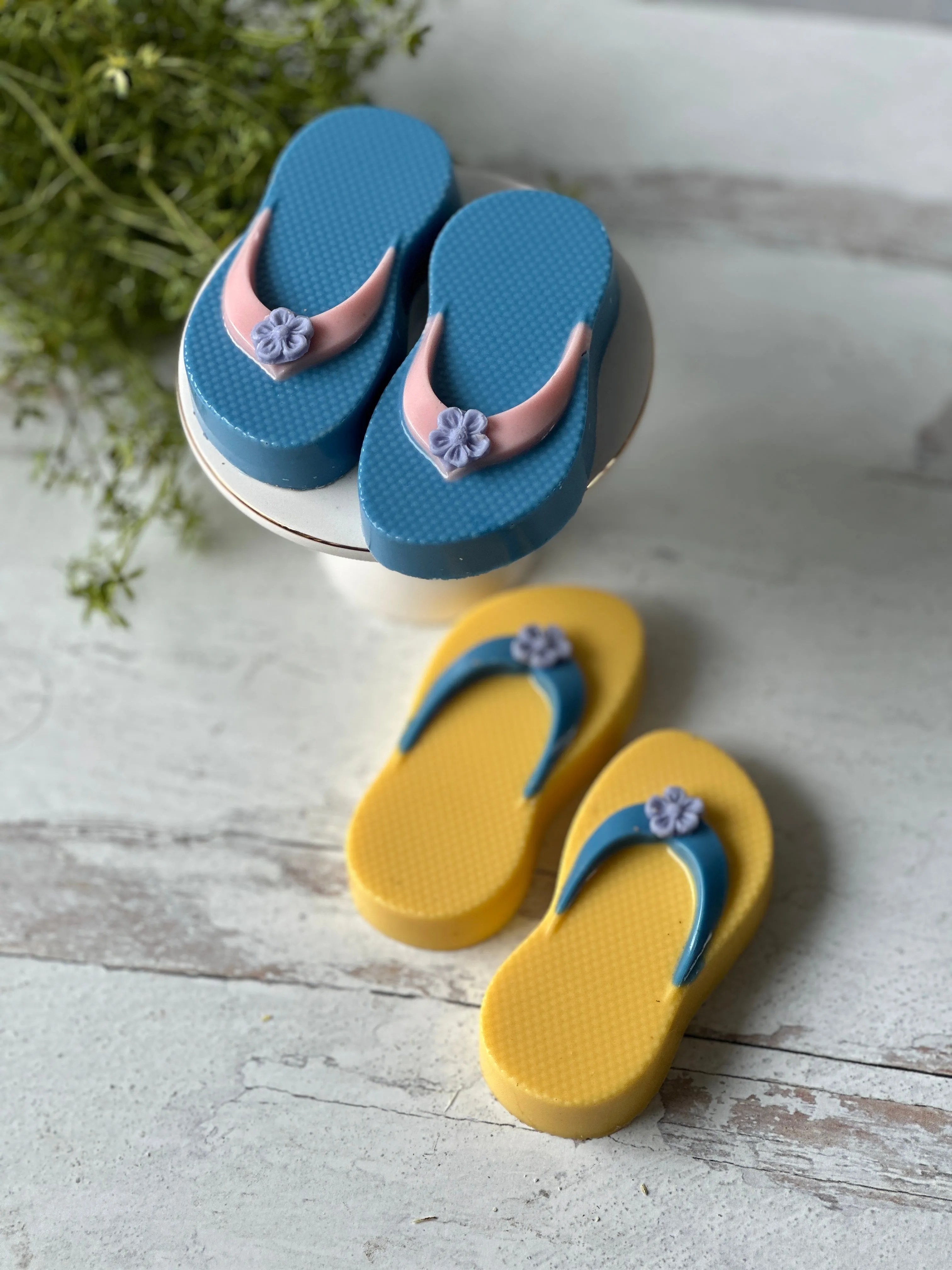 Set of 2 Chocolate Flip Flops, Beach Vibes, Beach Wedding