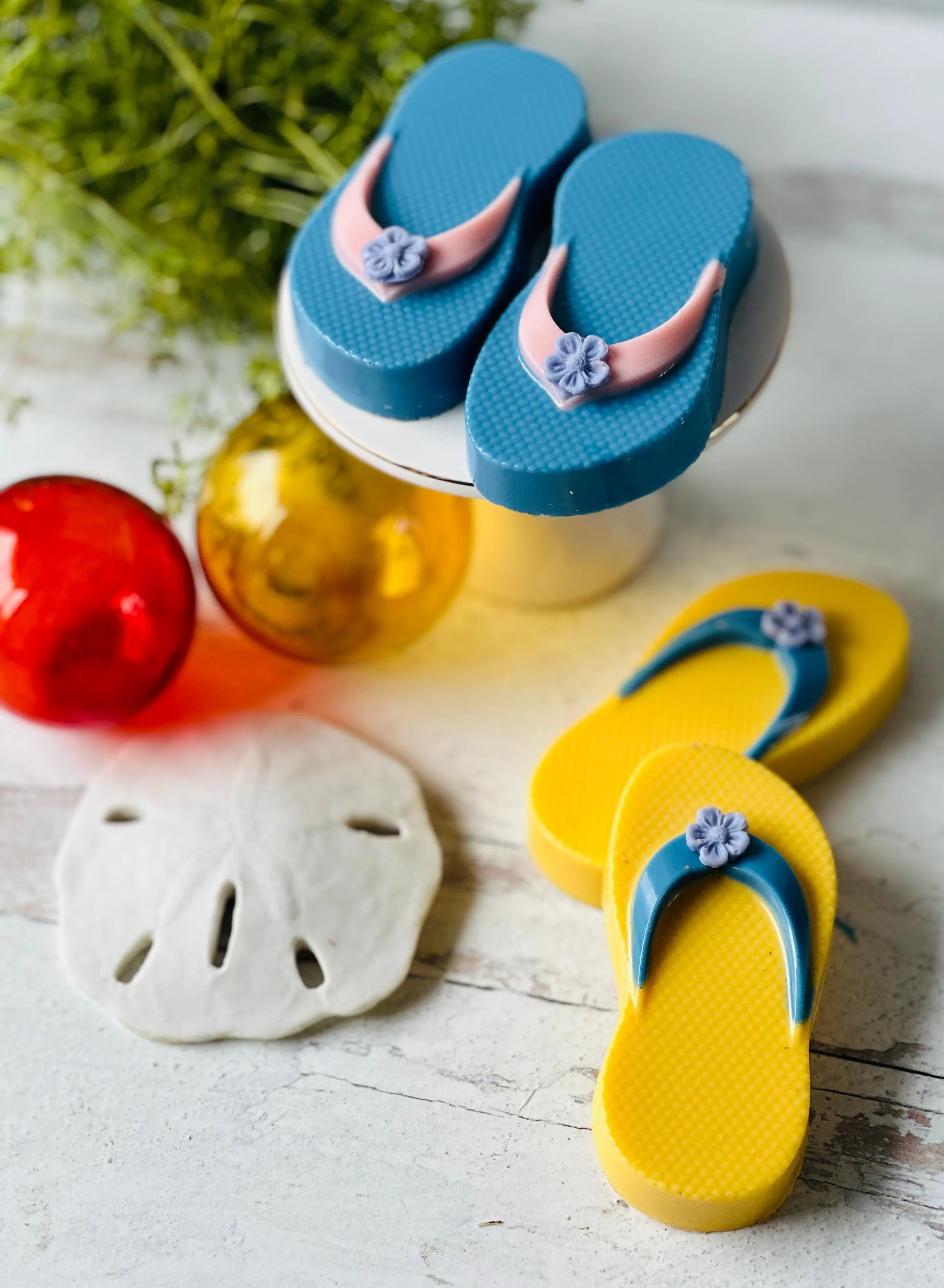 Set of 2 Chocolate Flip Flops, Beach Vibes, Beach Wedding