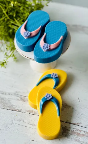 Set of 2 Chocolate Flip Flops, Beach Vibes, Beach Wedding