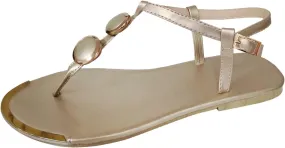 Smoneyful Women's Dressy Thong Sandals Open Toe Flat Beach Retro Gladiator Buckle Ankle Strap Bohemia Glitter Beaded Flip Flop for Summer
