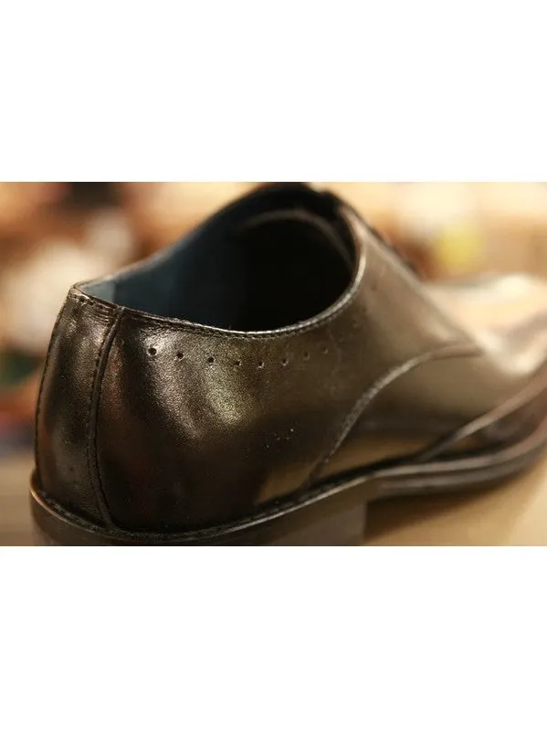 Steve Madden Men's Batchh Oxford Shoes Black Leather